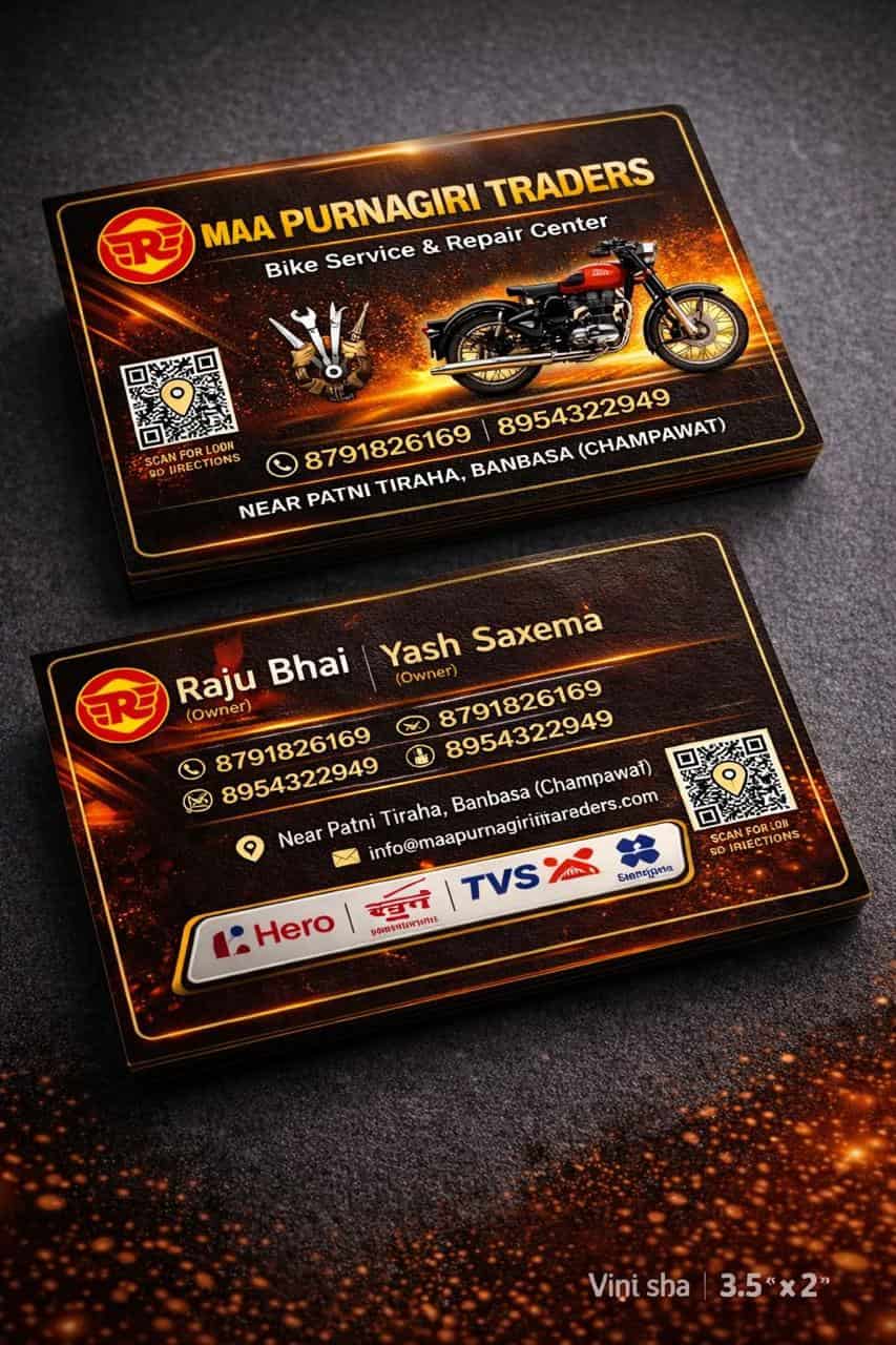 Maa Purnagiri Auto Service visiting card